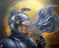 Přízrak z ohně a dýmu - 100x100 akryl